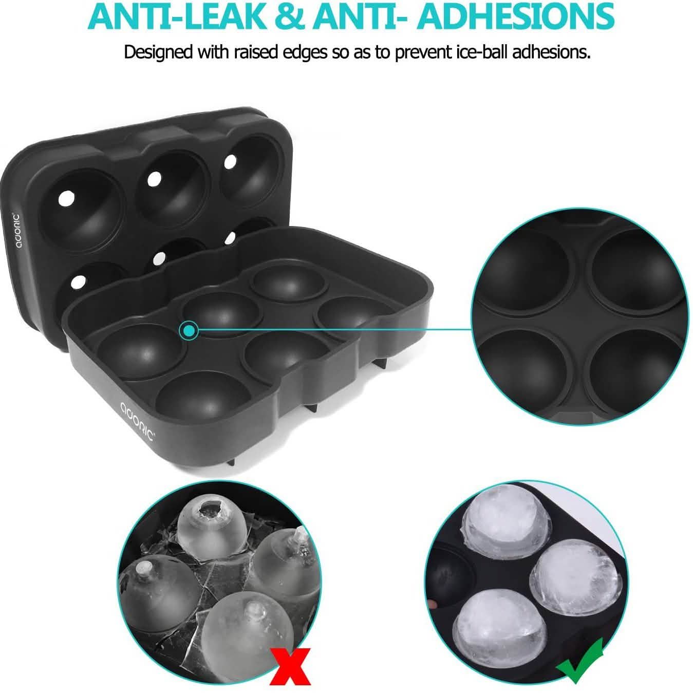 2-Pack Set: Adoric Life Silicone Ice Cube Molds