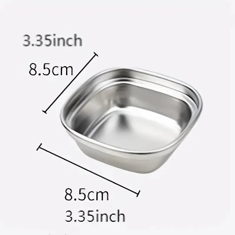 4-Piece Set: Stainless Steel Sauce Dish