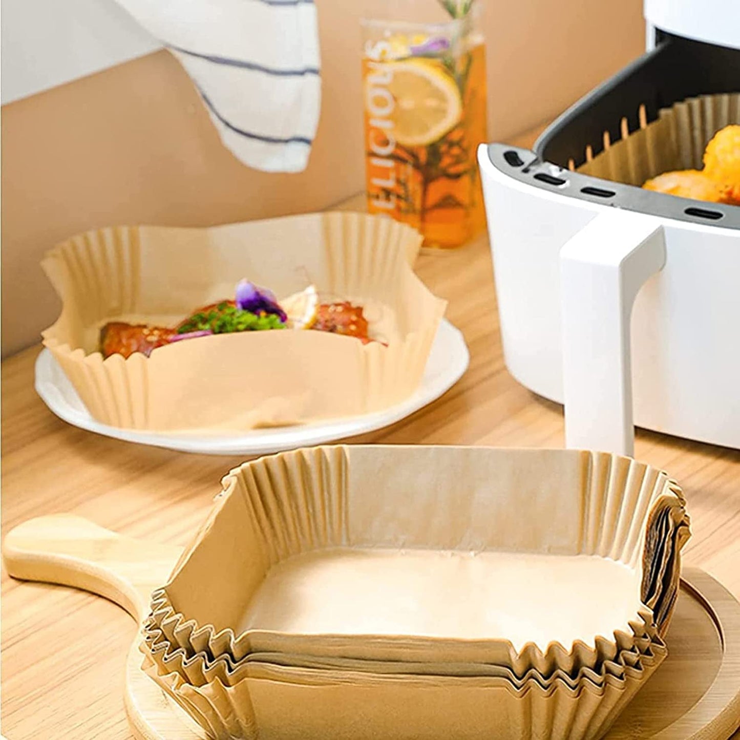 50-Pieces: Air Fryer Disposable Paper Liners