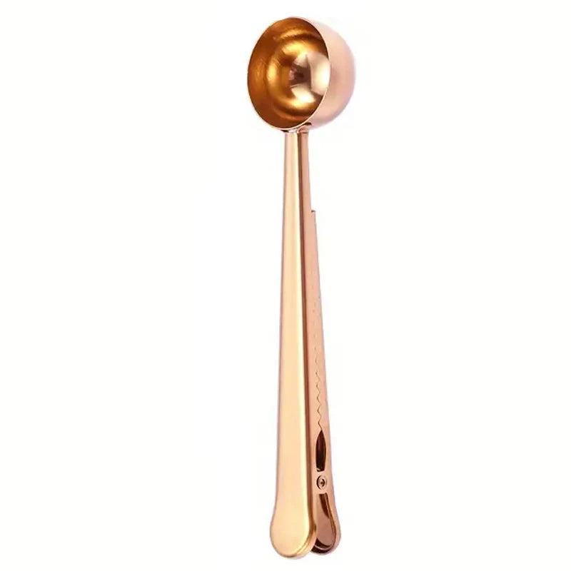 2-in-1 Stainless Steel Coffee Spoon and Sealing Clip