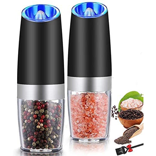 2-Pack: Gravity Electric Salt Pepper Grinder