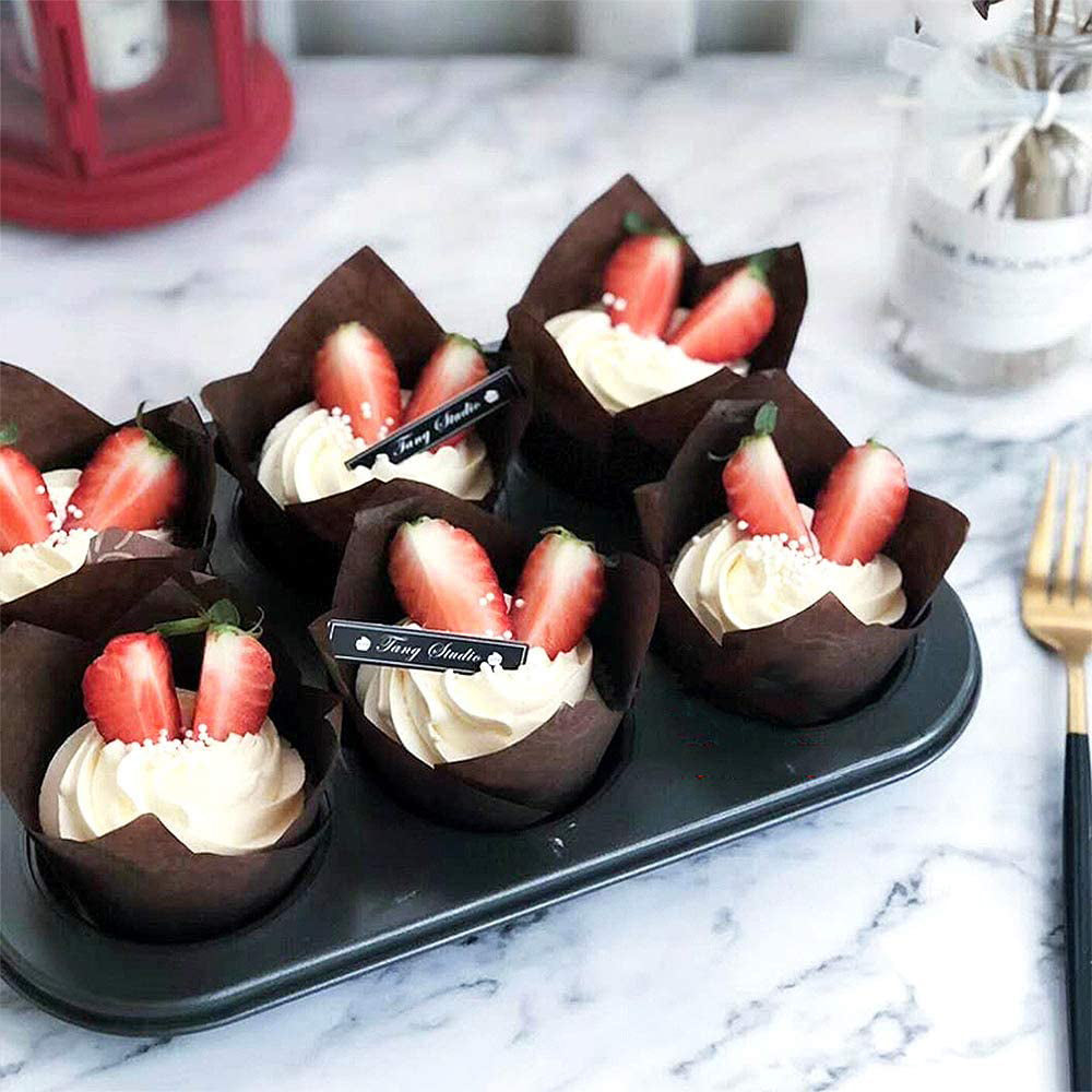 200-Piece:Tulip Cupcake Baking Cups