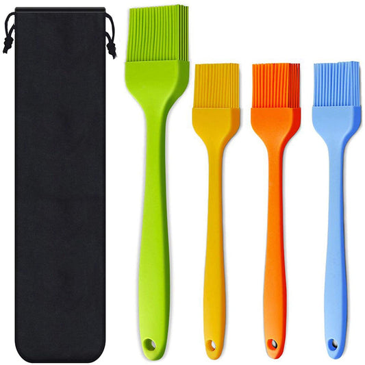 4-Pack: Silicone Basting Pastry Brush