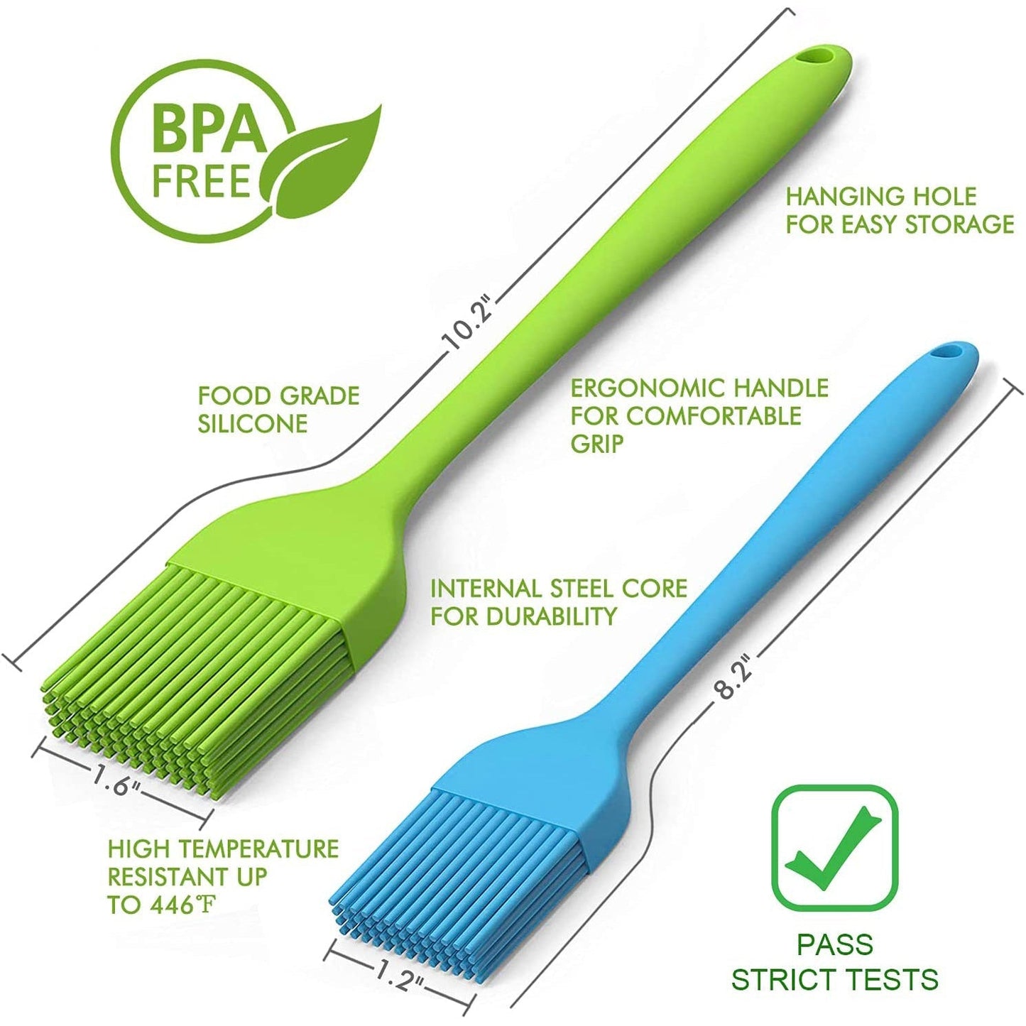 4-Pack: Silicone Basting Pastry Brush