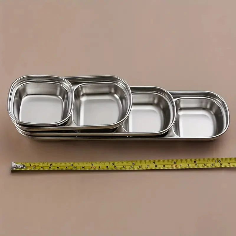 4-Piece Set: Stainless Steel Sauce Dish