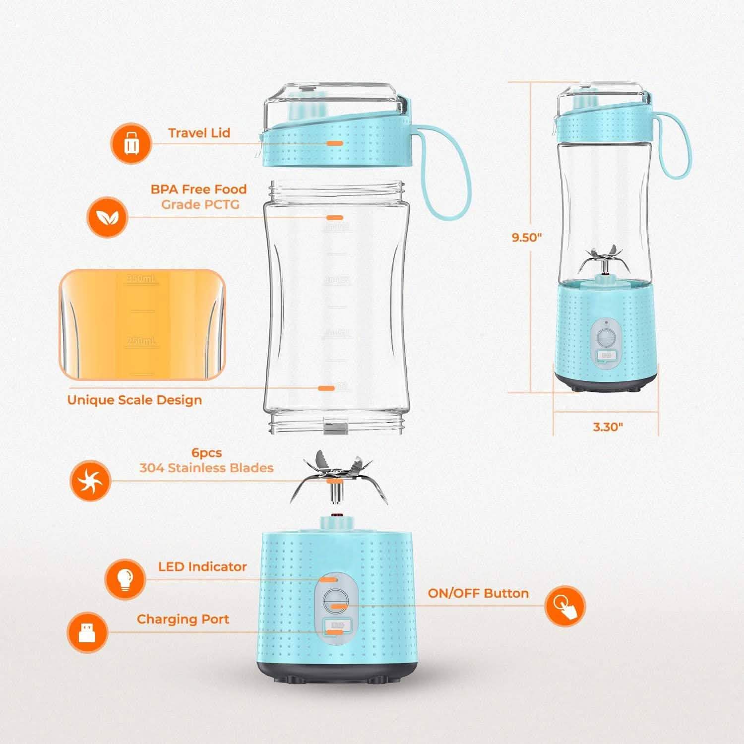 USB Rechargeable Portable Blender